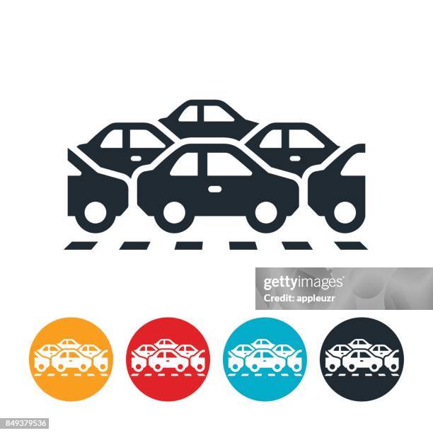 illustrations, cliparts, dessins animés et icônes de icône de trafic jam - heure de pointe illustrations