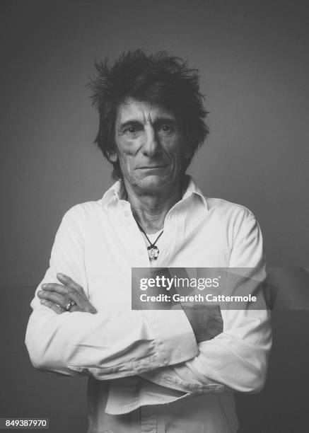 Guitarist and rock legend Ronnie Wood is photographed on August 15, 2017 in London, England.