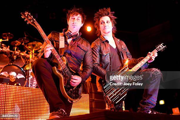 Avenged Sevenfold performs at the Egyptian Room at the Murat Centre on February 19, 2009 in Indianapolis.