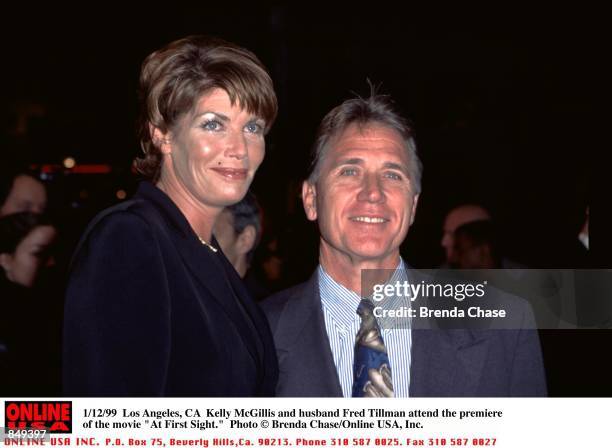 Los Angeles, CA Kelly McGillis and husband Fred Tillman attend the premiere of the movie "At First Sight."