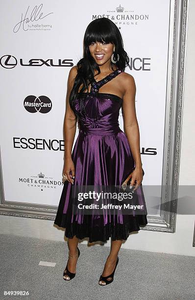 Actress Meagan Good arrives at the 2nd Annual ESSENCE Black Women In Hollywood Luncheon at The Beverly Hills Hotel on February 19, 2009 in Beverly...