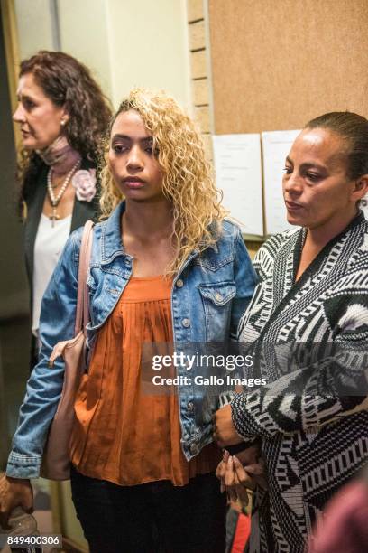 Alleged assault victim Gabriella Engels and her mother Debbie at the North Gauteng High Court during AfriForums request for courts permission to cite...