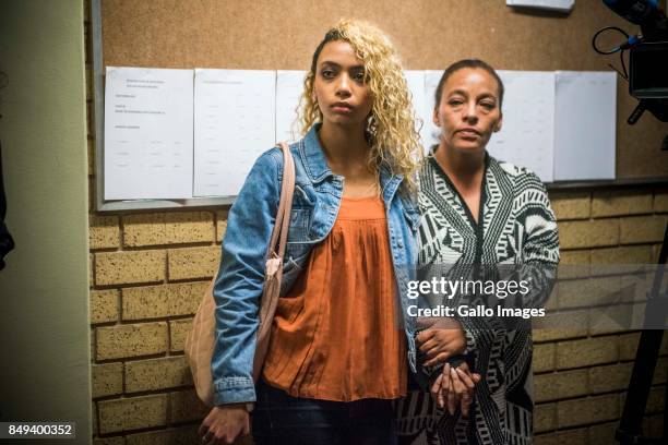 Alleged assault victim Gabriella Engels and her mother Debbie at the North Gauteng High Court during AfriForums request for courts permission to cite...