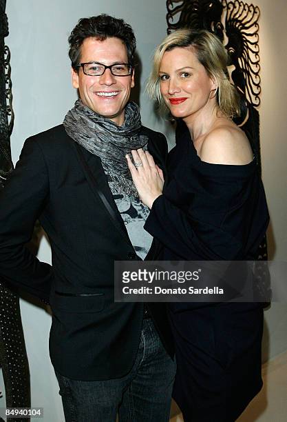 Actor Ioan Gruffudd and actress Alice Evans attend the Dior and Vanity Fair launch of BRANDAID Foundation held at Environment on February 19, 2009 in...