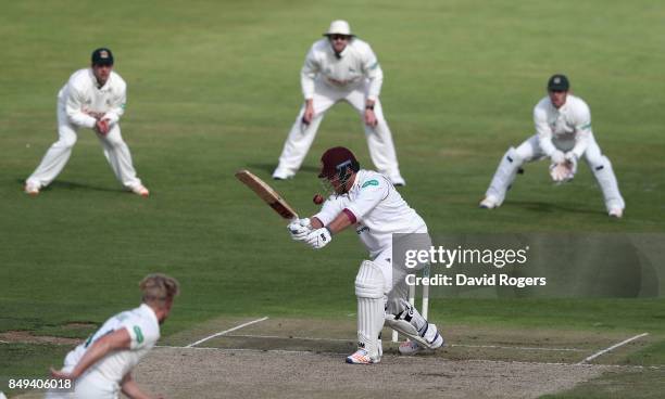 Richard Levi of Northamptonshire in action during the Specsavers County Championship Division Two match between Northamptonshire and Nottinghamshire...