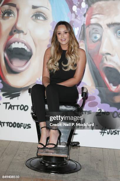 Charlotte Crosby at the 'Just Tattoo Of Us: Can You Deal With The Reveal' pop-up tattoo parlour on September 19, 2017 in London, United Kingdom.