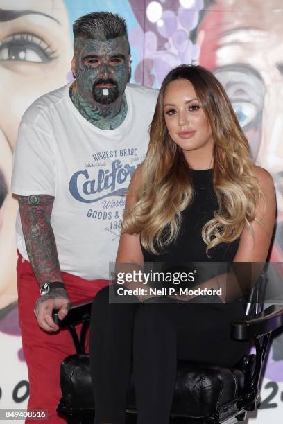 Charlotte Crosby at the 'Just Tattoo Of Us: Can You Deal With The Reveal' pop-up tattoo parlour on September 19, 2017 in London, United Kingdom.