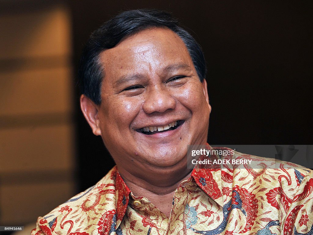Prabowo Subianto an Indonesian presidential candidate representing