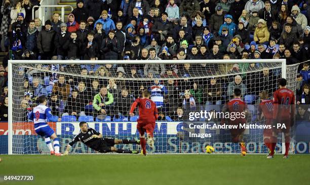 Reading's Adam Le Fondre scores his teams second goal of the game
