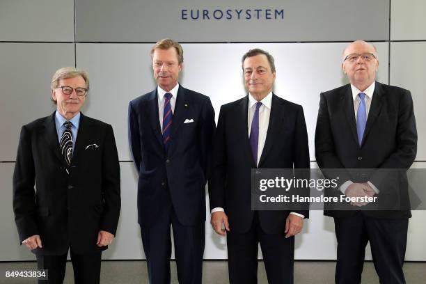 His Royal Highness Grand Duke Henri of Luxembourg meets with ECB President Mario Draghi, on September 19, 2017 in Frankfurt am Main, Germany.
