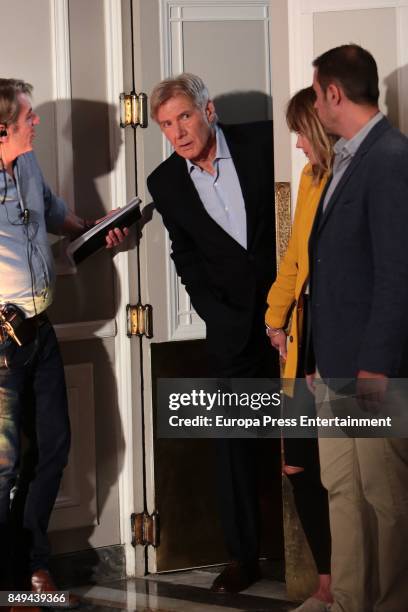 Harrison Ford poses for the 'Blade Runner 2049' photocall at Villa Magna hotel on September 19, 2017 in Madrid, Spain.