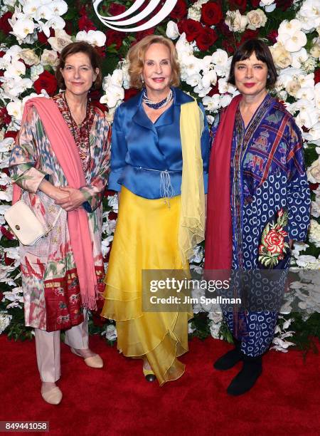 Ingrid Rossellini, Pia Lindstrom and Isabella Rossellini attend The American Theatre Wing's Centennial Gala at Cipriani 42nd Street on September 18,...