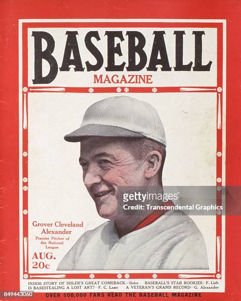 Baseball Magazine features a portrait of baseball player Grover Cleveland Alexander
