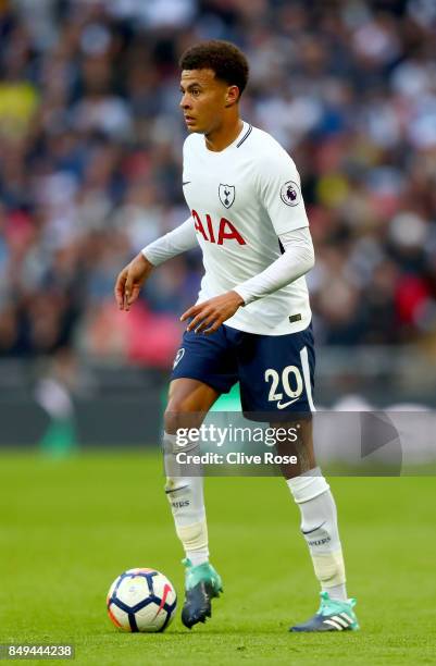 Dele Alli of Tottenham Hotspur during the Premier League match between Tottenham Hotspur and Swansea City at Wembley Stadium on September 16, 2017 in...