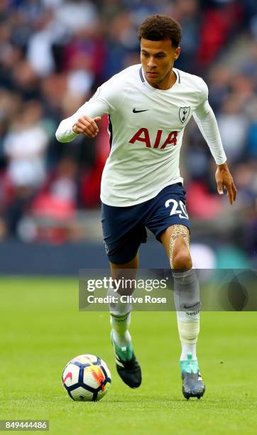 Dele Alli of Tottenham Hotspur during the Premier League match between Tottenham Hotspur and Swansea City at Wembley Stadium on September 16, 2017 in...