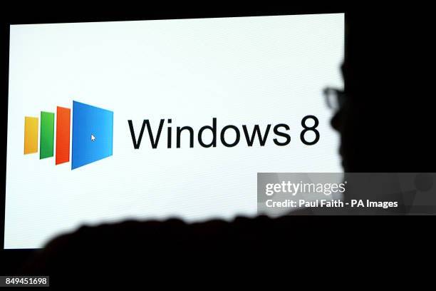 View of Windows 8 in use, a version of the Microsoft Windows operating system,