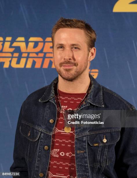 Actor Ryan Gosling attends a photocall for 'Blade Runner 2049' at the Villa Magna Hotel on September 19, 2017 in Madrid, Spain.