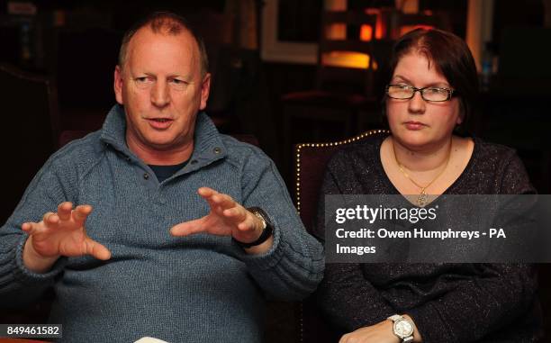 Peter Hunter from Durham, who was reunited with wife Kerry in the early hours today after he spent days in hiding at a secret location during the...