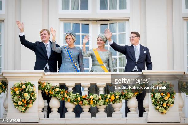 King Willem-Alexander of The Netherlands, Queen Maxima of The Netherlands, Princess Laurentien of The Netherlands and Prince Constantijn of the...