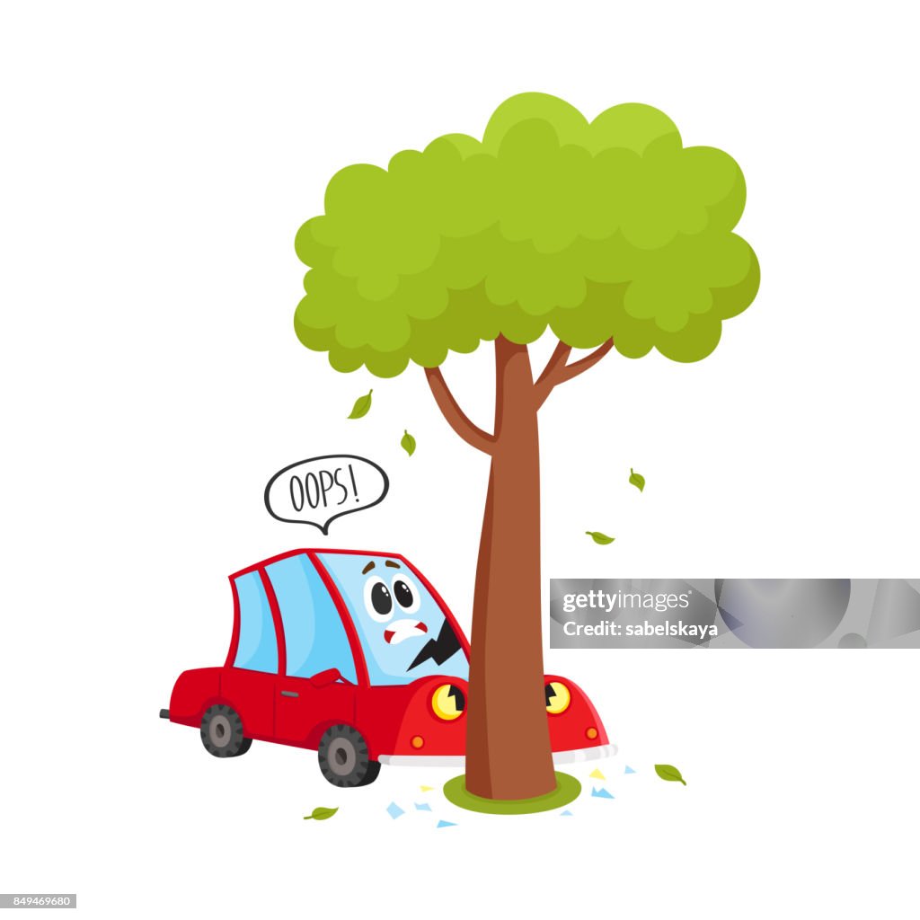 Swerving Car Cartoon