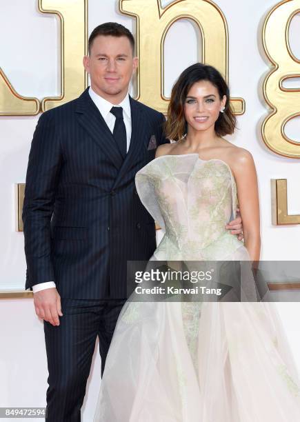 Jenna Dewan Tatum and Channing Tatum attend the 'Kingsman: The Golden Circle' World Premiere at Odeon Leicester Square on September 18, 2017 in...