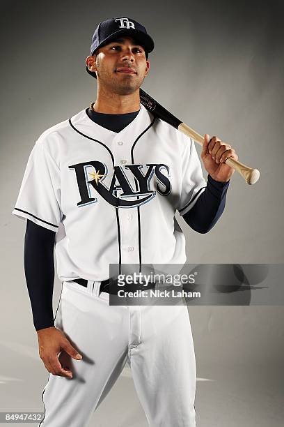 Carlos Pena of the Tampa Bay Rays poses during Photo Day on February 20, 2009 at the Charlotte County Sports Park in Port Charlotte, Florida.