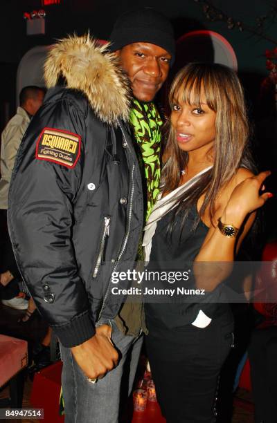 Alexander Allen and Keesha Johnson attend Baby Phat & KLS Collection Fall 2009 after party during Mercedes-Benz Fashion Week at 621 West 46th Street...