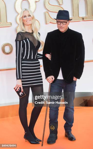 Claudia Schiffer and Matthew Vaughn attends the 'Kingsman: The Golden Circle' World Premiere held at Odeon Leicester Square on September 18, 2017 in...