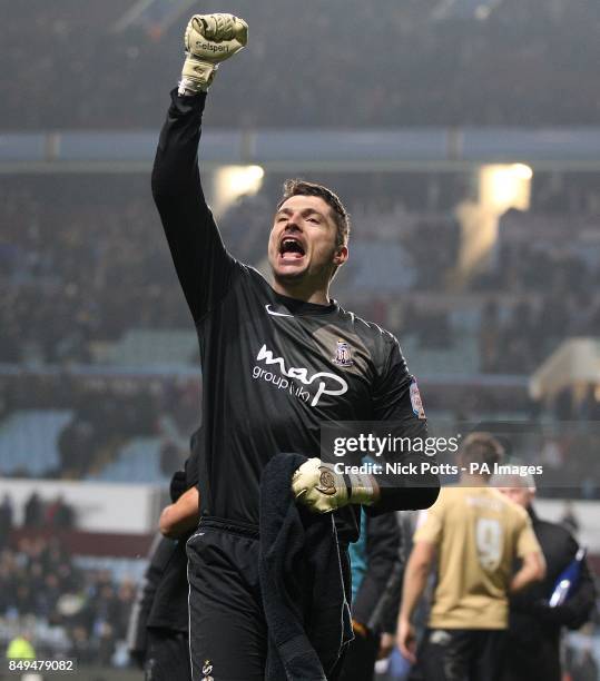 Bradford City's Matt Duke celebrates after the game