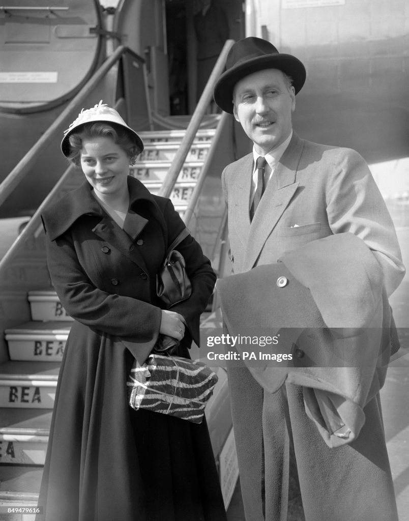 Royalty - Princess Margarita of Baden and her father Prince Bertfold, Margrave of Baden - London Airport
