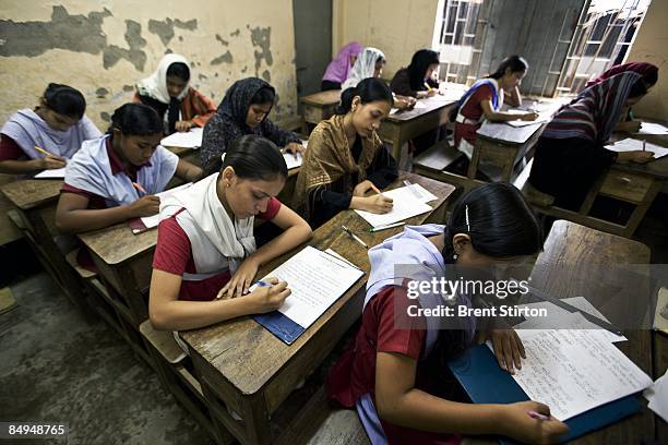 Images of rural girls who are the majority earners in their families and communities, on August 8, 2008 in rural Bangladesh, India. The Nike...