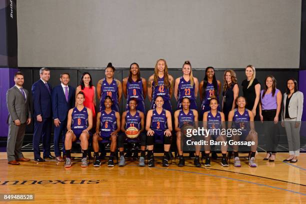 The Phoenix Mercury pose for their annual team photo on August 30, 2017 at Talking Stick Resort Arena in Phoenix, Arizona. NOTE TO USER: User...