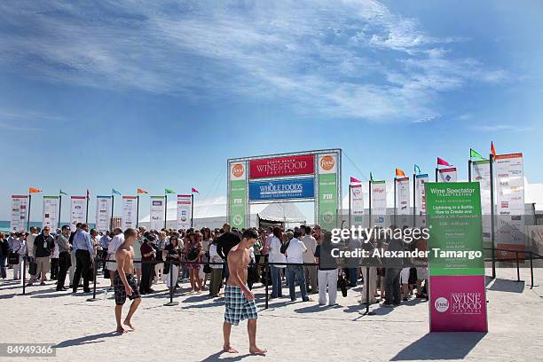 Atmosphere at the ribbon cutting ceremony at the Wines of Spain pavilion at Whole Foods Grand Tasting Village at the 2009 South Beach Wine and Food...