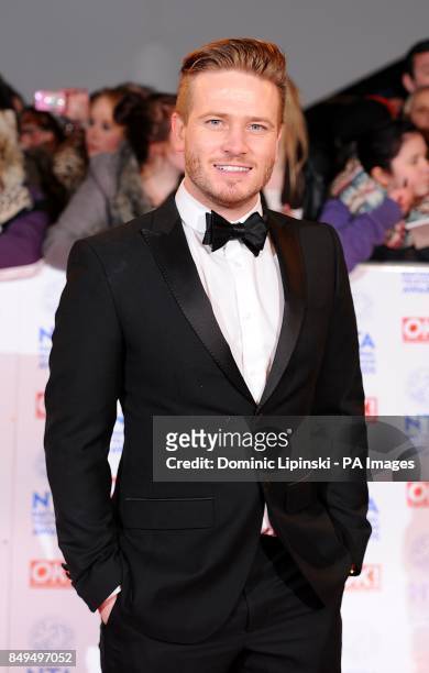 Matthew Wolfenden arriving for the 2013 National Television Awards at the O2 Arena, London.