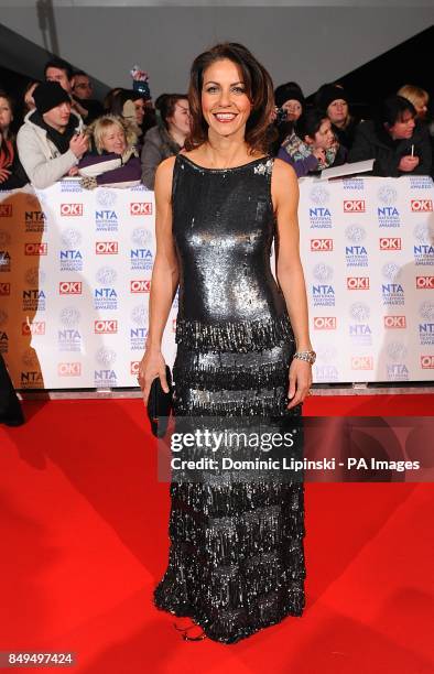 Julia Bradbury arriving for the 2013 National Television Awards at the O2 Arena, London.