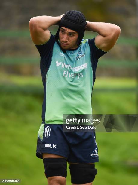 Galway , Ireland - 19 September 2017; Ultan Dillane of Connacht during squad training at the Sportsground in Galway.