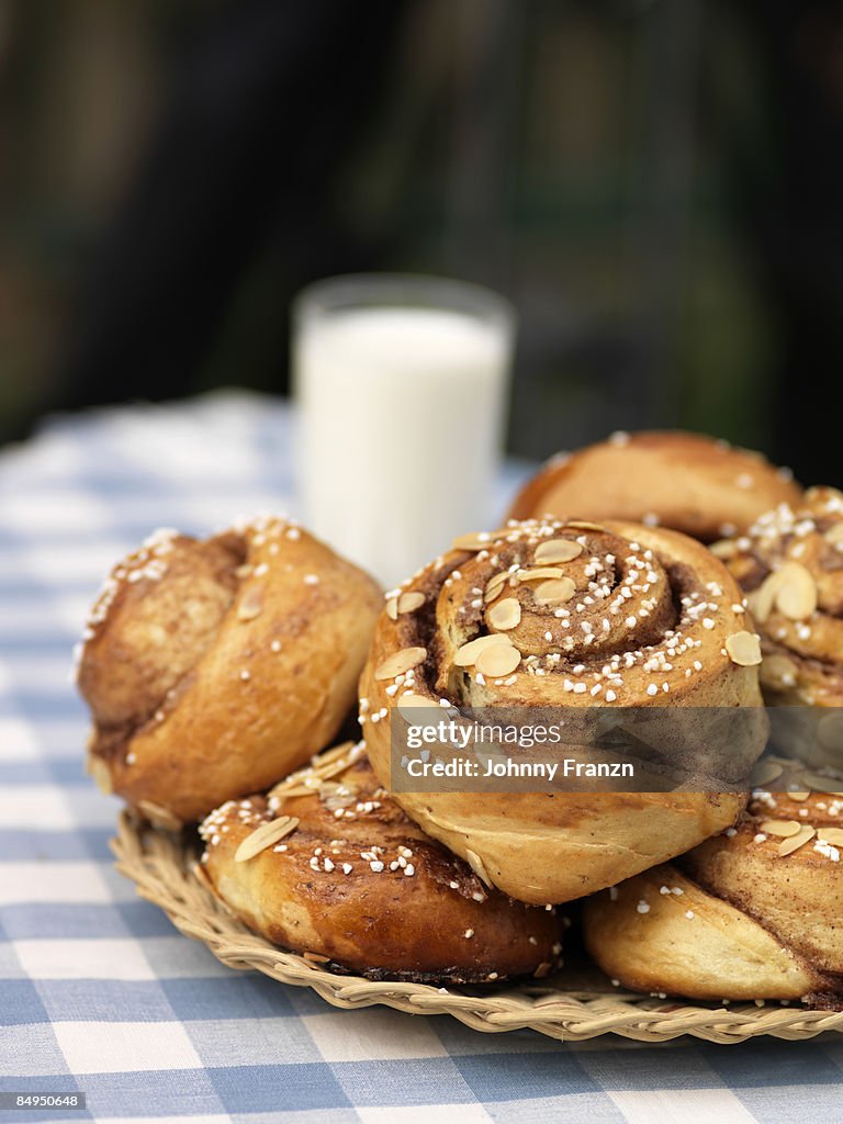 Cinnamon buns and milk Sweden.