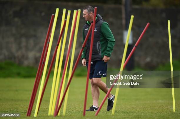 Galway , Ireland - 19 September 2017; Connacht forwards coach Jimmy Duffy during squad training at the Sportsground in Galway.
