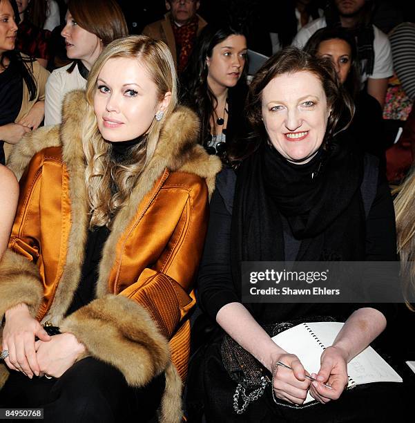 Stylist Tatiana Sorokko and Editor-in-chief of Harper's Bazaar, Glenda Bailey attend Chado Ralph Rucci Fall 2009 during Mercedes-Benz Fashion Week at...