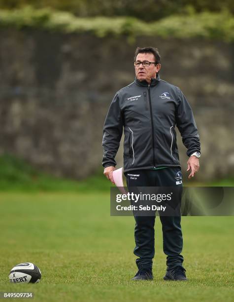 Galway , Ireland - 19 September 2017; Connacht head coach Kieran Keane during squad training at the Sportsground in Galway.