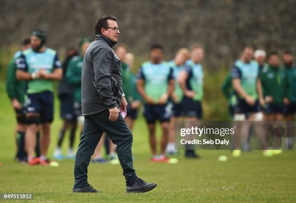 Galway , Ireland - 19 September 2017; Connacht head coach Kieran Keane during squad training at the Sportsground in Galway.