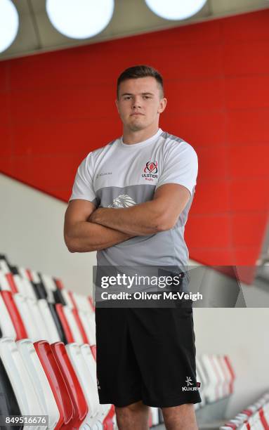 Ulster , Ireland - 19 September 2017; Jacob Stockdale of Ulster after the Press Conference at the Kingspan Stadium in Belfast.