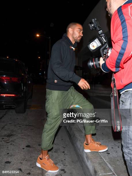 Jesse Williams is seen on September 18, 2017 in Los Angeles, California.
