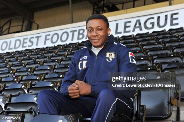 New Notts County caretaker manager Chris Kiwomya during the photocall at Meadow Lane, Nottingham.