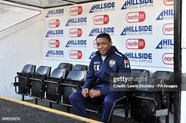 New Notts County caretaker manager Chris Kiwomya during the photocall at Meadow Lane, Nottingham.