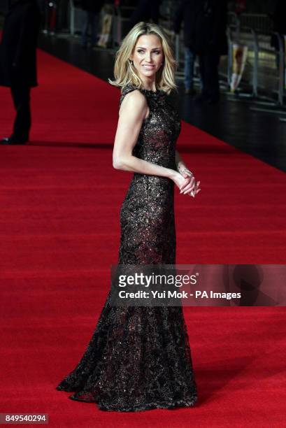 Sarah Harding arriving for the UK film premiere of Run For Your Wife, at the Odeon Leicester Square, central London.