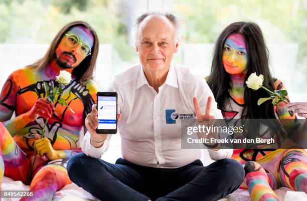 Bernard Weber, here shown amongst body painted performers, announces that the launch of the ‘7 Symbols of Peace’ voting campaign will be on World...