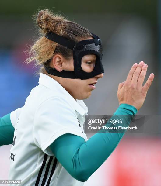 Babett Peter of Germany in action prior the 2019 FIFA Women's World Championship Qualifier match between Czech Republic Women's and Germany Women's...