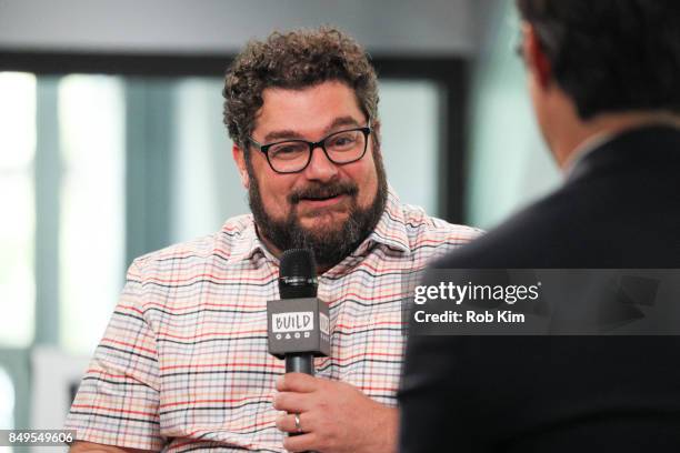 Bobby Moynihan discusses "Me, Myself & I" at Build Studio on September 19, 2017 in New York City.