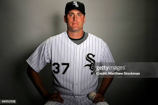 Matt Thornton of the Chicago White Sox poses during photo day at the White Sox spring training complex on February 20, 2009 in Glendale, Arizona.